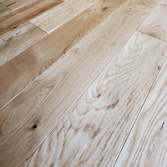 White Oak Wire Brushed 5"x 3/4" Solid Hardwood