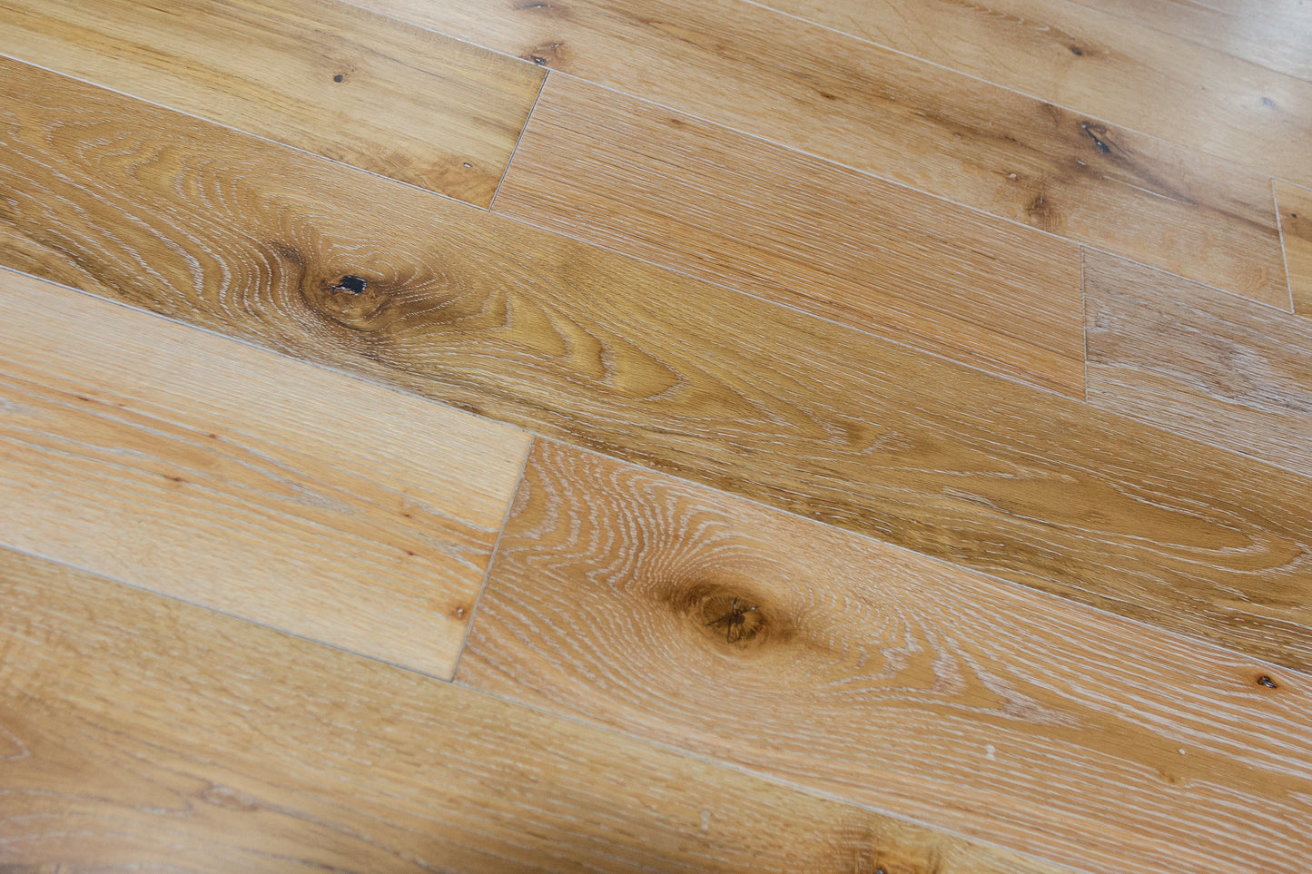 French Oak Wire Brushed 6" Solid Hardwood